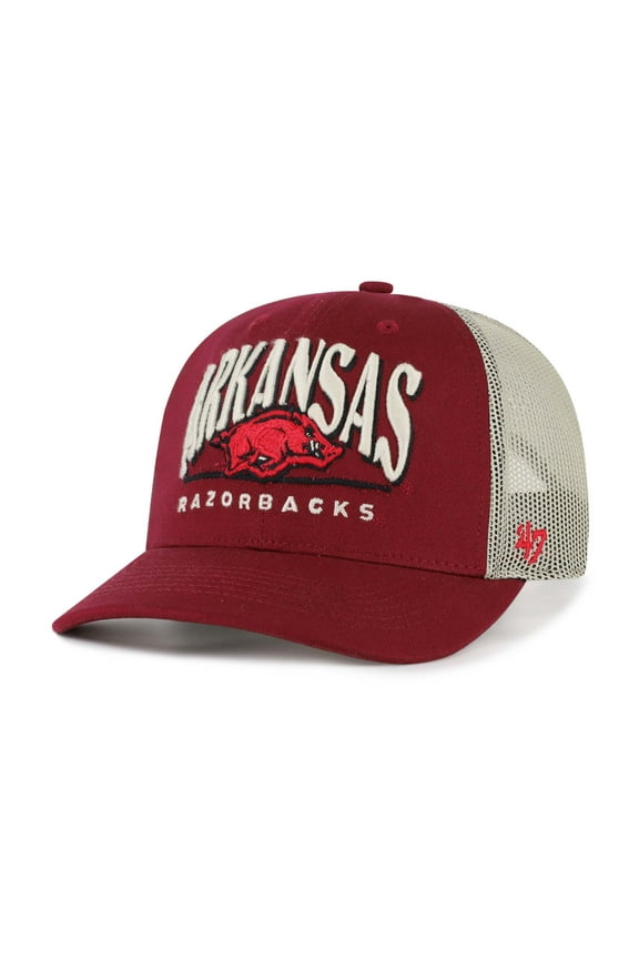 Men's '47 Cardinal Arkansas Razorbacks Arid Adjustable Trucker Hat