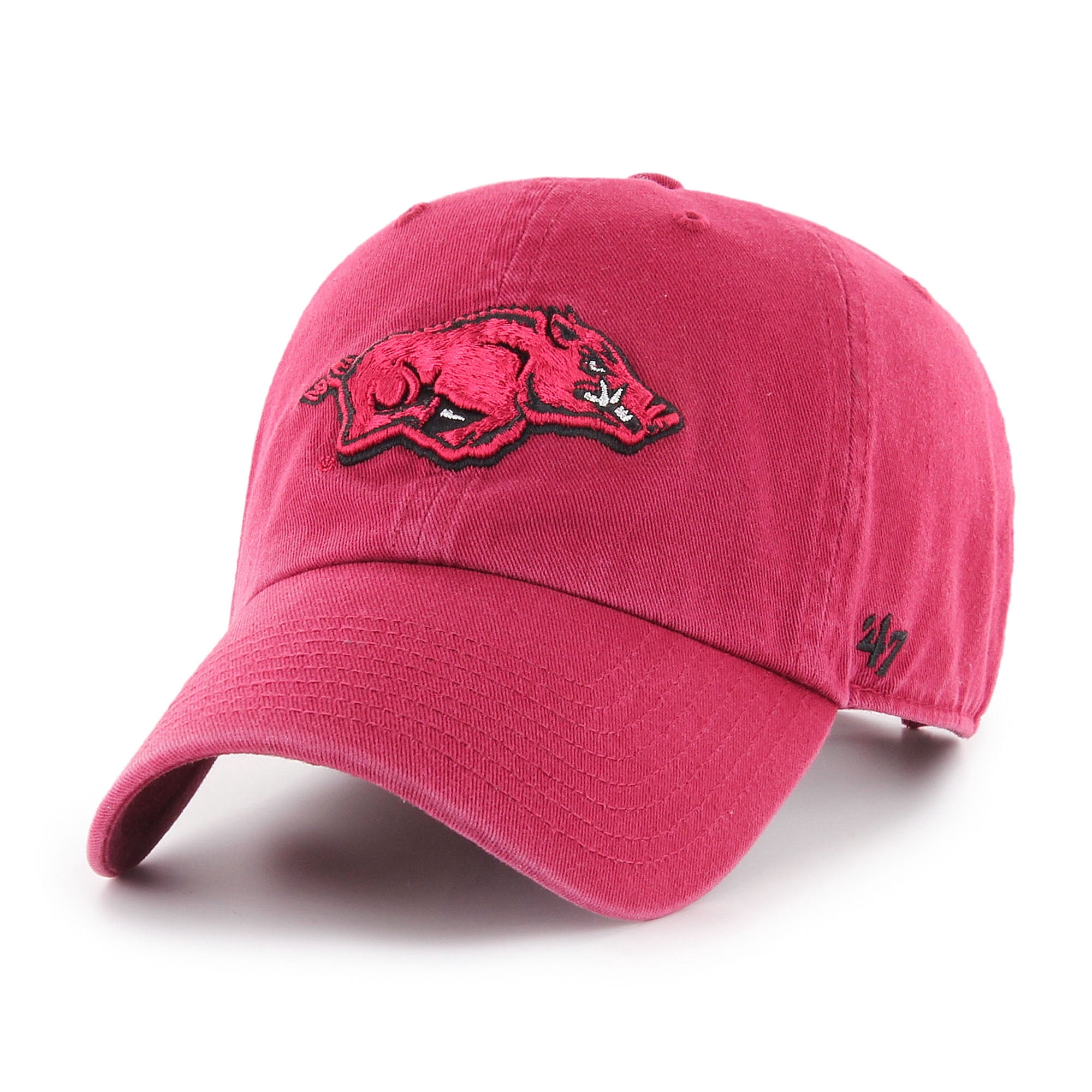 Plastic Razorback Hat Men's '47 Cardinal Arkansas Razorbacks Clean Up Adjustable Hat ...