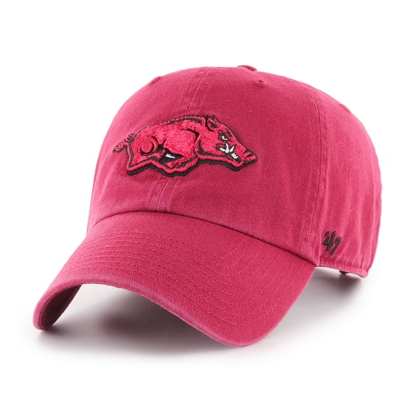 Men's '47  Cardinal Arkansas Razorbacks Clean Up Adjustable Hat