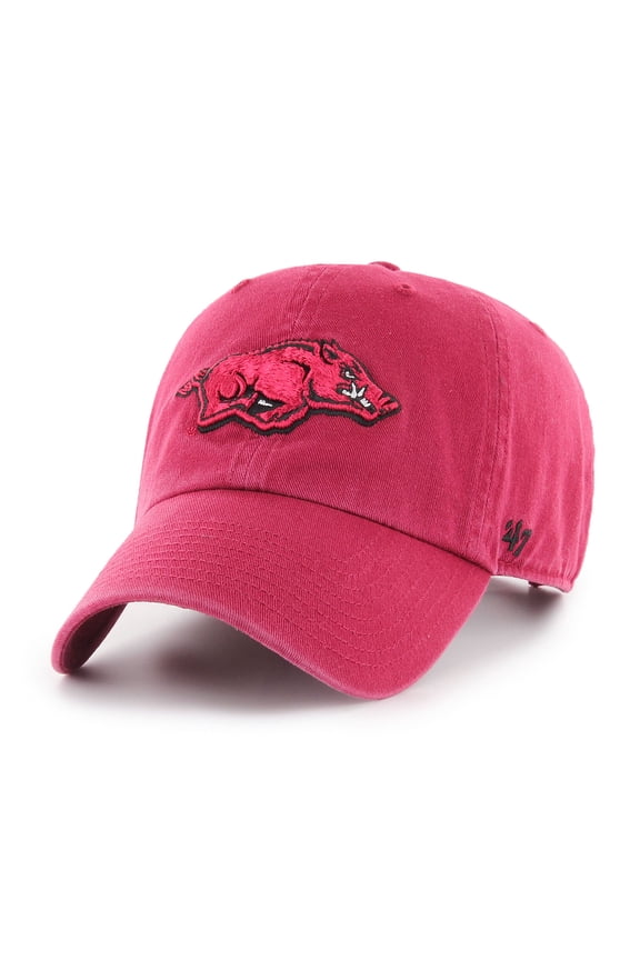 Men's '47 Cardinal Arkansas Razorbacks Clean Up Adjustable Hat