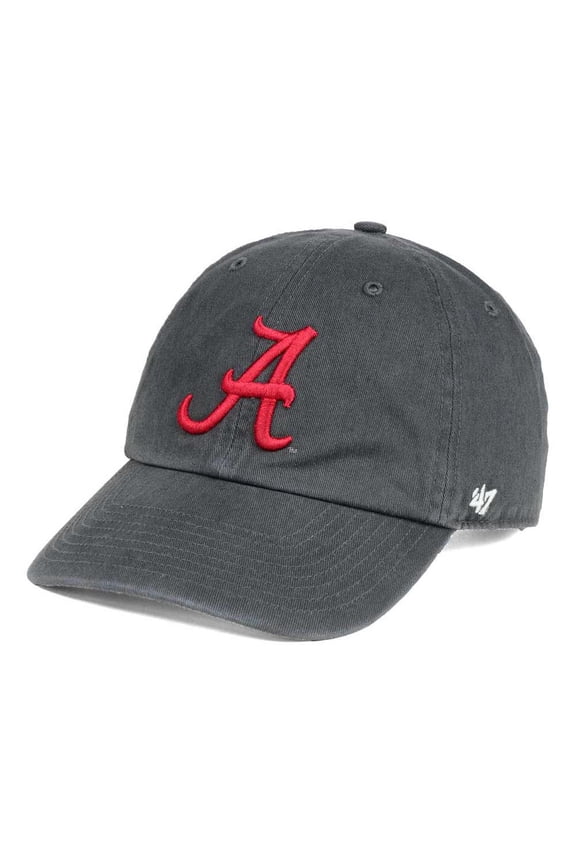 Men's '47 Charcoal Alabama Crimson Tide Clean Up Adjustable Hat