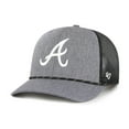thumbnail image 1 of Men's '47 Charcoal Atlanta Braves Carbon Rope Trucker Adjustable Hat, 1 of 3