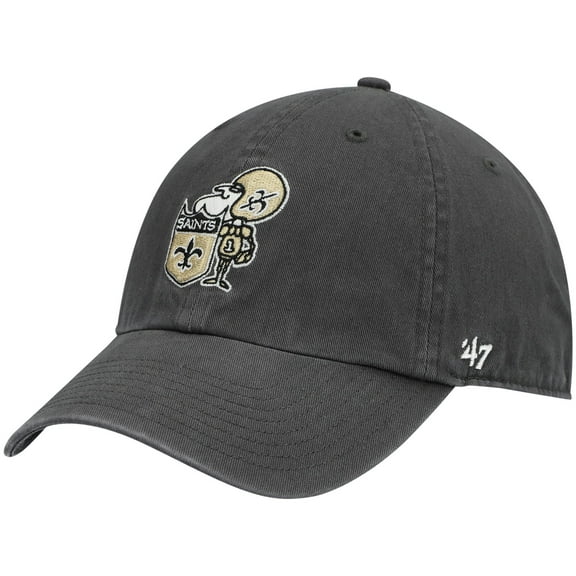 Men's '47 Charcoal New Orleans Saints Clean Up Adjustable Hat