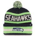 thumbnail image 1 of Men's '47 College Navy Seattle Seahawks Bering Cuffed Knit Hat with Pom, 1 of 2