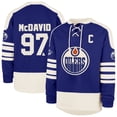 thumbnail image 1 of Men's '47 Connor McDavid Royal Edmonton Oilers Player Name & Number Sweep Check Eternal Lacer Sweatshirt, 1 of 3