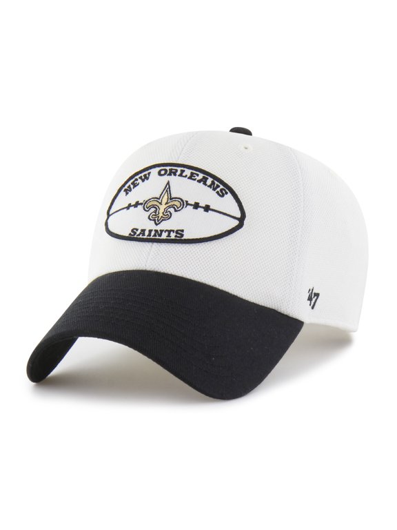 Men's '47 Cream/Black New Orleans Saints Pique Patch Clean Up Adjustable Hat