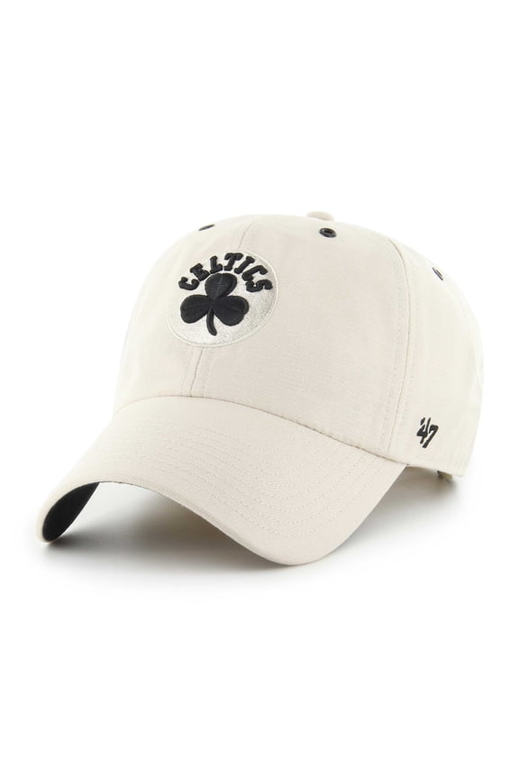 Men's '47 Cream Boston Celtics Lunar Clean Up Adjustable Hat
