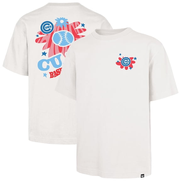 Men's '47 Cream Chicago Cubs Flora Foundation T-Shirt