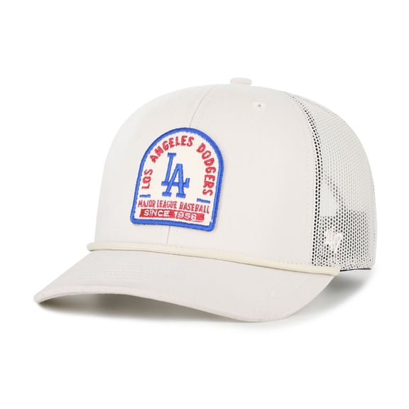 Men's '47 Cream Los Angeles Dodgers Gravestone Adjustable Trucker Hat