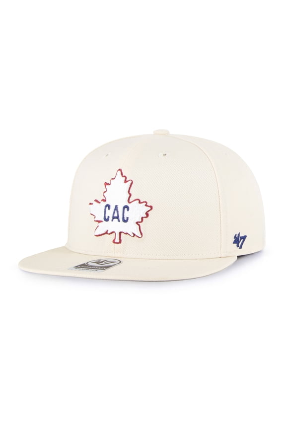 Men's '47 Cream Montreal Canadiens No Shot Vintage Captain Snapback Hat