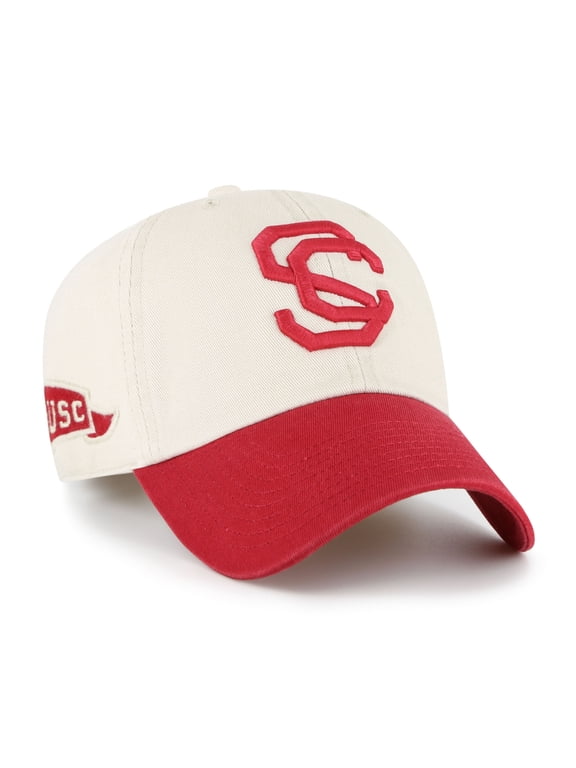 Men's '47 Cream USC Trojans Grand Stand Clean Up Adjustable Hat