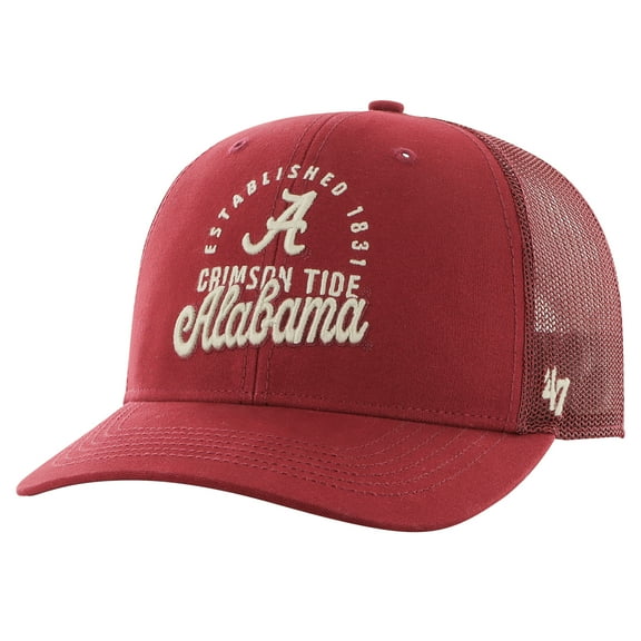 Men's '47 Crimson Alabama Crimson Tide Pitstop Trucker Adjustable Hat