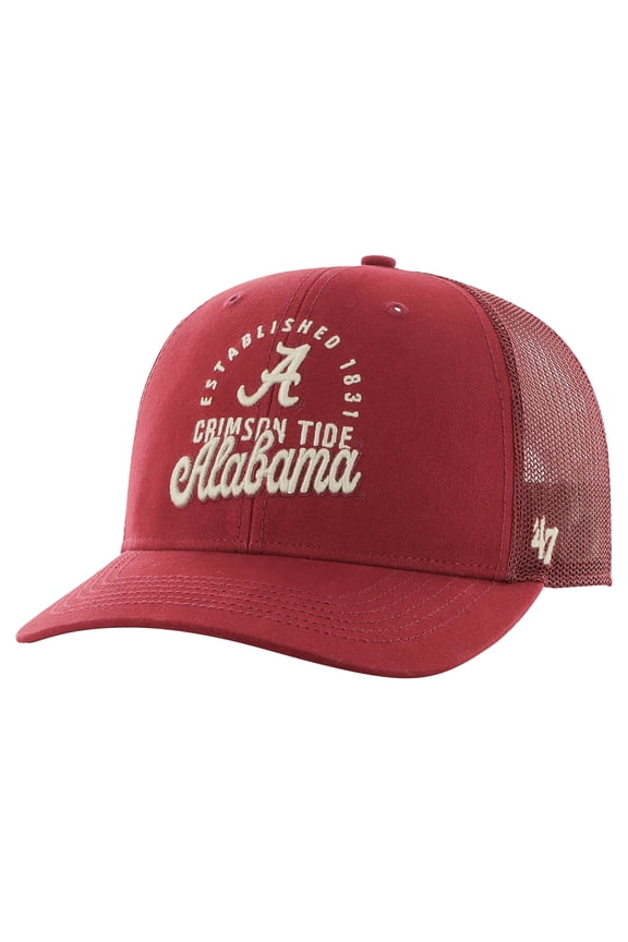 Men's '47 Crimson Alabama Crimson Tide Pitstop Trucker Adjustable Hat