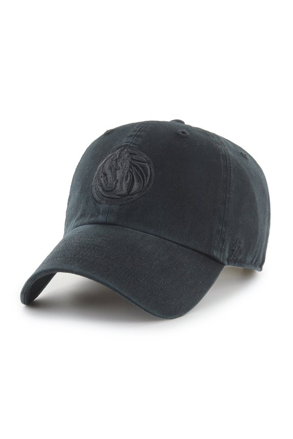 Men's '47 Dallas Mavericks Black on Black Clean Up Adjustable Hat