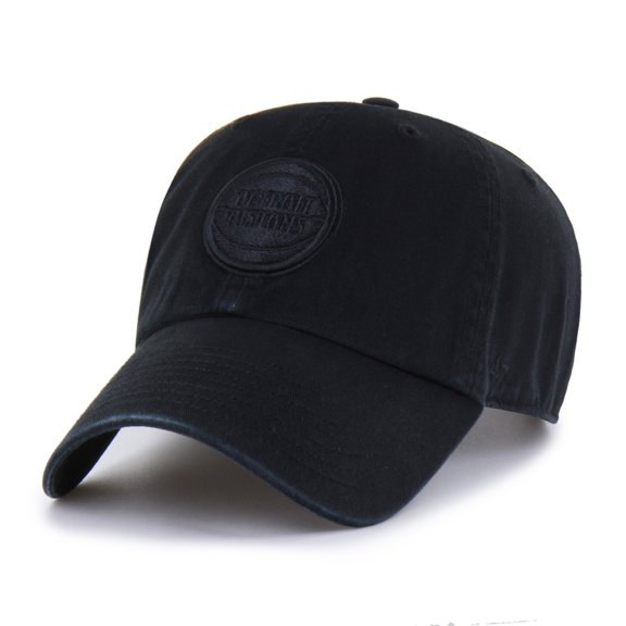 Men's '47 Detroit Pistons Black on Black Clean Up Adjustable Hat