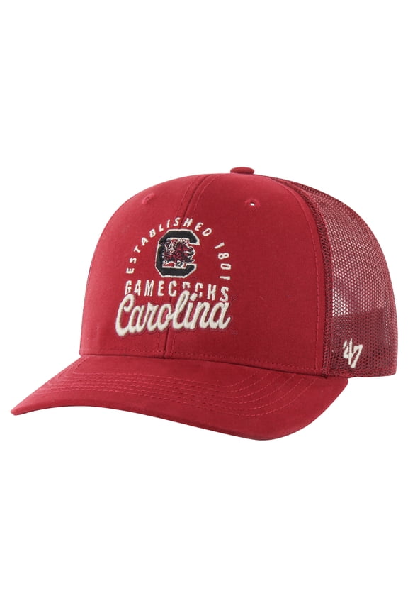 Men's '47 Garnet South Carolina Gamecocks Pitstop Trucker Adjustable Hat