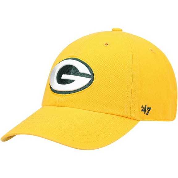 Men's '47 Gold Green Bay Packers Secondary Clean Up Adjustable Hat