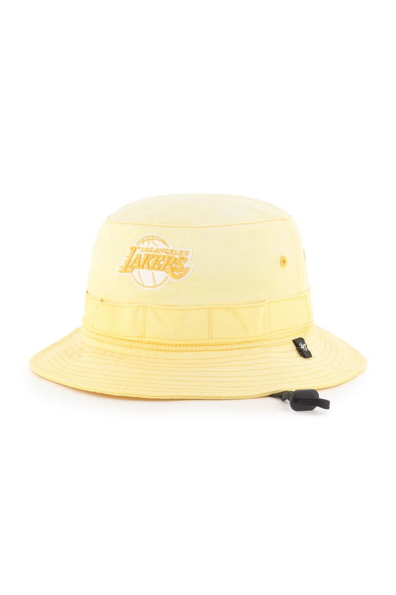 Men's-'47 Gold Los Angeles Lakers Buxton Garment Washed Bucket Hat
