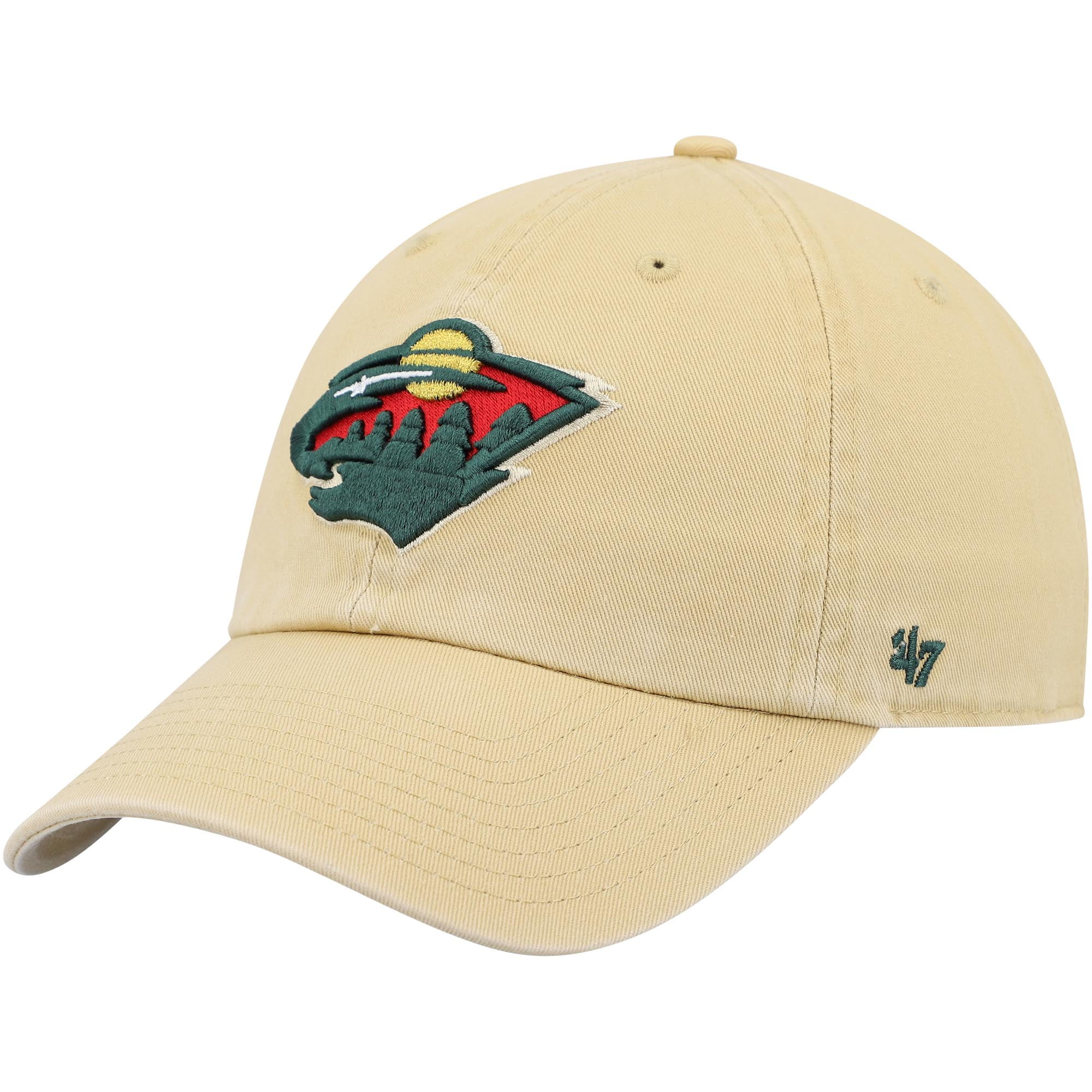 Men's '47 Gold Minnesota Wild Clean Up Adjustable Hat