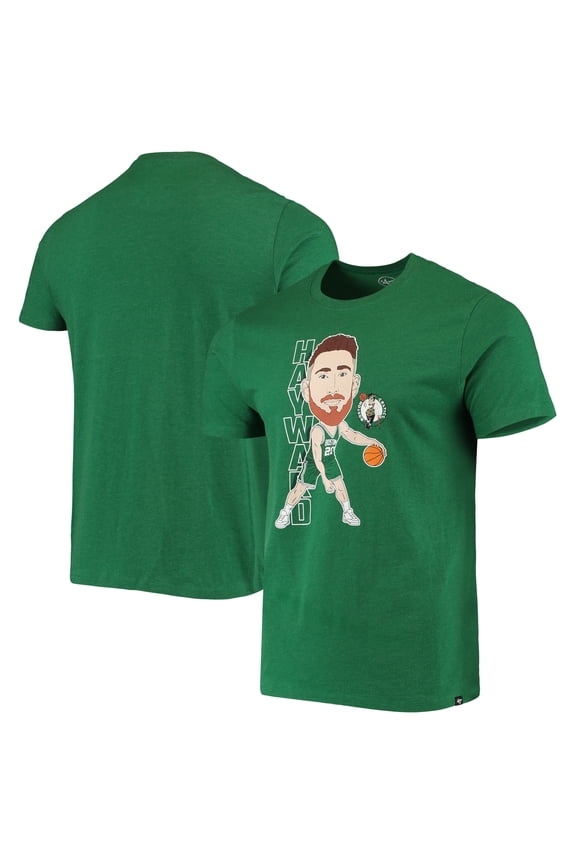 Men's '47 Gordon Hayward Heathered Kelly Green Boston Celtics Bobblehead T-Shirt