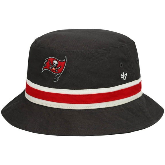 Men's '47 Graphite Tampa Bay Buccaneers Striped Bucket Hat