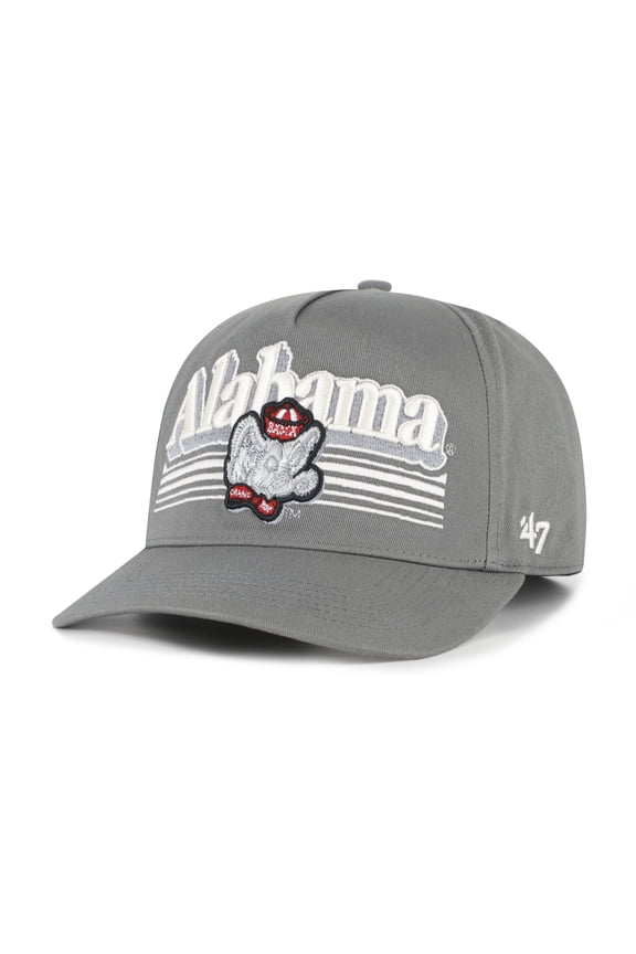 Men's '47  Gray Alabama Crimson Tide Script Fade Hitch Adjustable Hat