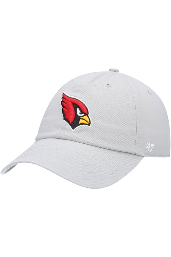 Men's '47 Gray Arizona Cardinals Clean Up Adjustable Hat