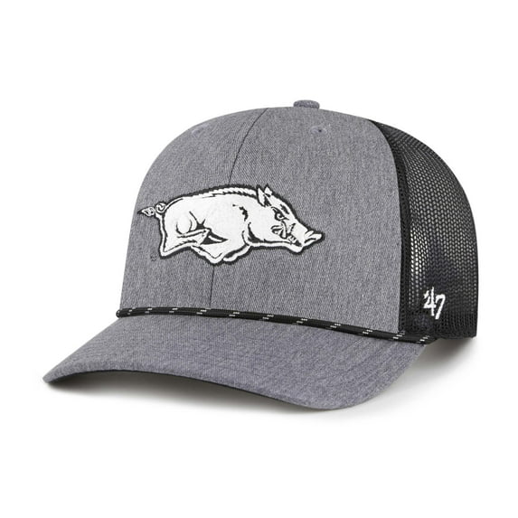 Men's-'47 Gray Arkansas Razorbacks Carbon Rope Adjustable Hat