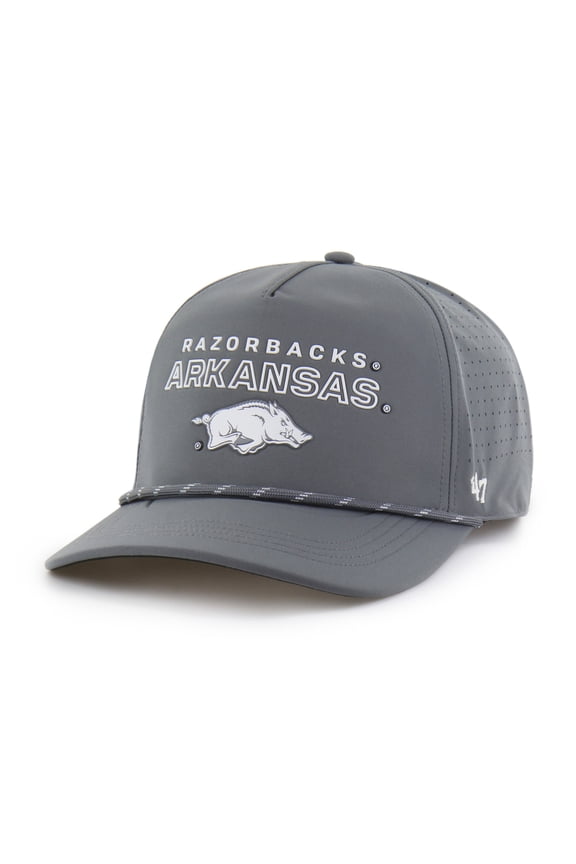 Men's '47 Gray Arkansas Razorbacks Forward Vent Hitch Rope Adjustable Hat