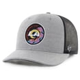 thumbnail image 1 of Men's '47 Gray/Black Los Angeles Rams Super Bowl LVI Bound Aperture Trucker Adjustable Hat, 1 of 2