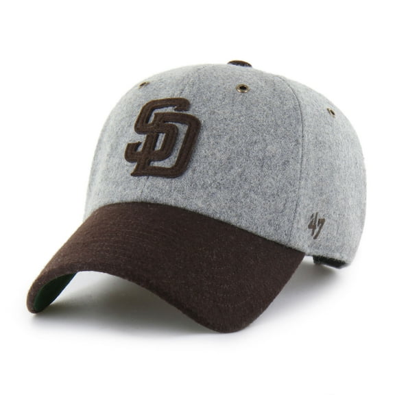 Men's '47 Gray/Brown San Diego Padres Golden Age Wool Clean Up Adjustable Hat