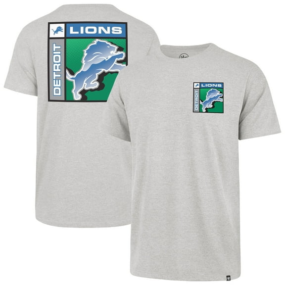 Men's '47 Gray Detroit Lions Chrome Plate Franklin T-Shirt