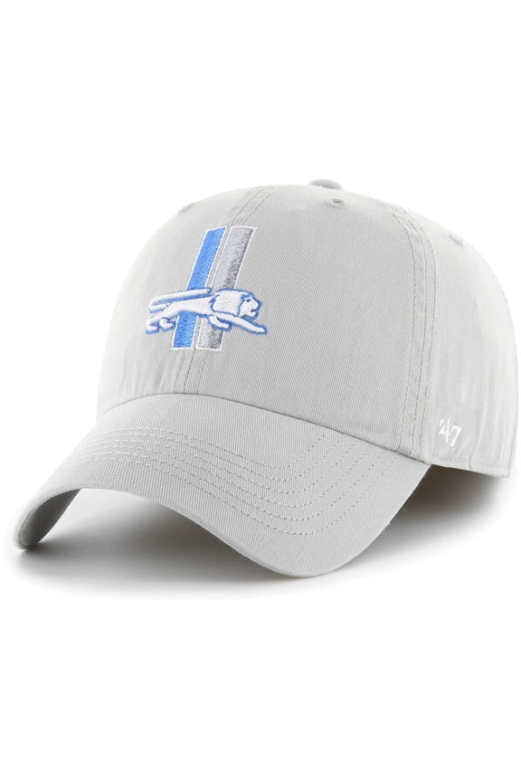 Men's '47 Gray Detroit Lions Gridiron Classics Franchise Fitted Hat