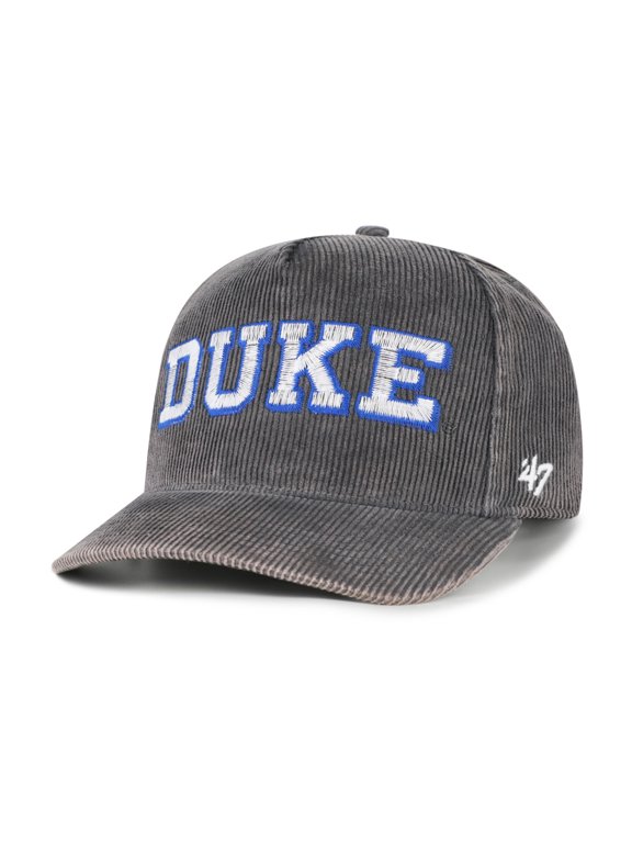 Men's '47 Gray Duke Blue Devils Reclaim Snow Wash Corduroy Hitch Adjustable Hat