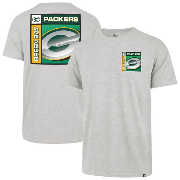 Men's '47  Gray Green Bay Packers Chrome Plate Franklin T-Shirt