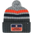 thumbnail image 1 of Men's '47 Gray Houston Astros Stack Cuffed Knit Hat with Pom, 1 of 2