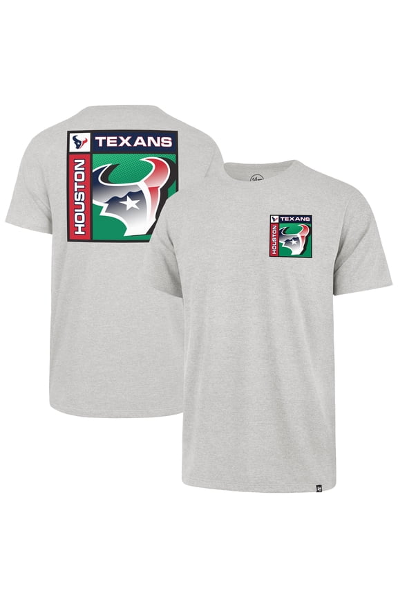 Men's '47  Gray Houston Texans Chrome Plate Franklin T-Shirt