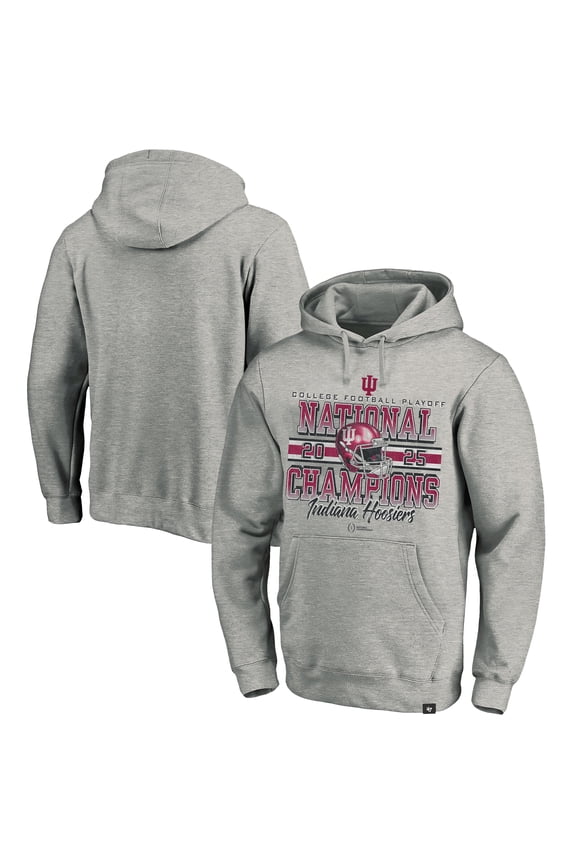 Men's '47 Gray Indiana Hoosiers College Football Playoff 2025 National Champions Big & Tall Headline Hoodie