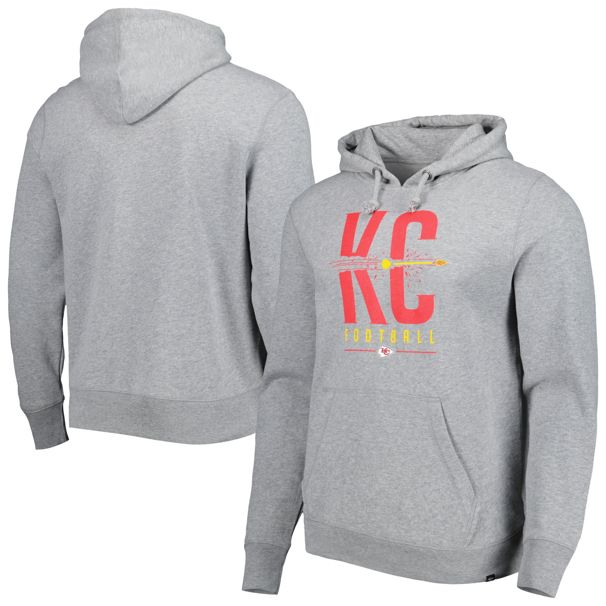 Men's '47 Gray Kansas City Chiefs Regional Headline Pullover