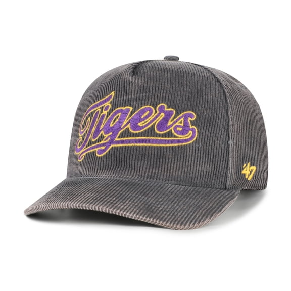 Men's '47  Gray LSU Tigers Reclaim Snow Wash Corduroy Hitch Adjustable Hat