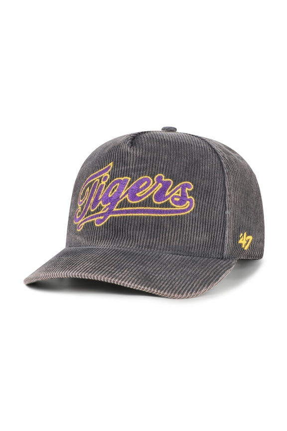 Men's '47  Gray LSU Tigers Reclaim Snow Wash Corduroy Hitch Adjustable Hat