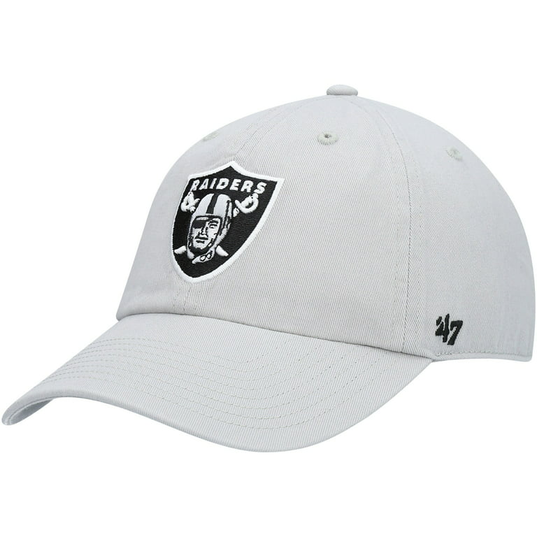 Men's '47 Gray Las Vegas Raiders Secondary Clean Up Adjustable Hat