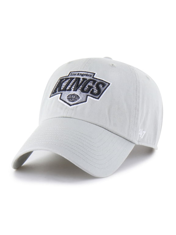Men's '47 Gray Los Angeles Kings Core Logo Clean Up Adjustable Hat