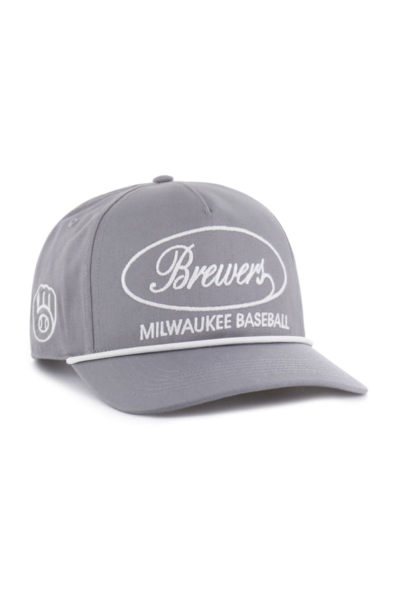 Men's '47 Gray Milwaukee Brewers Foundational Hitch Adjustable Hat