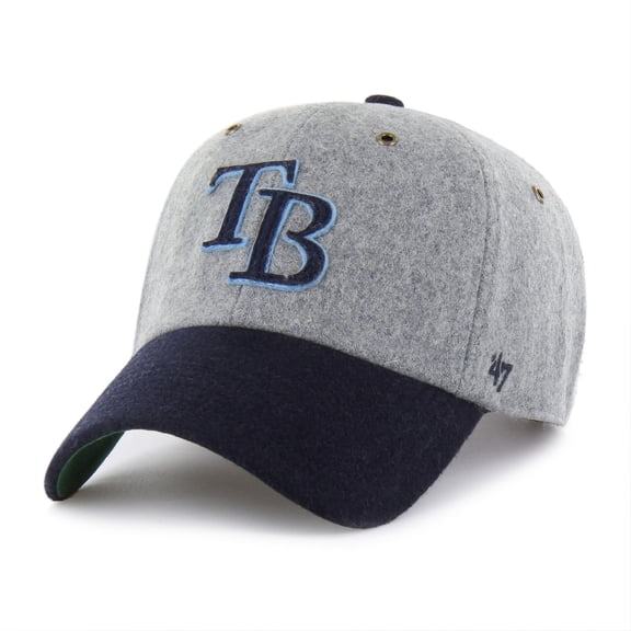 Men's '47 Gray/Navy Tampa Bay Rays Golden Age Wool Clean Up Adjustable Hat