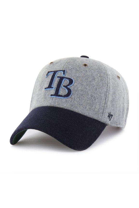 Men's '47 Gray/Navy Tampa Bay Rays Golden Age Wool Clean Up Adjustable Hat