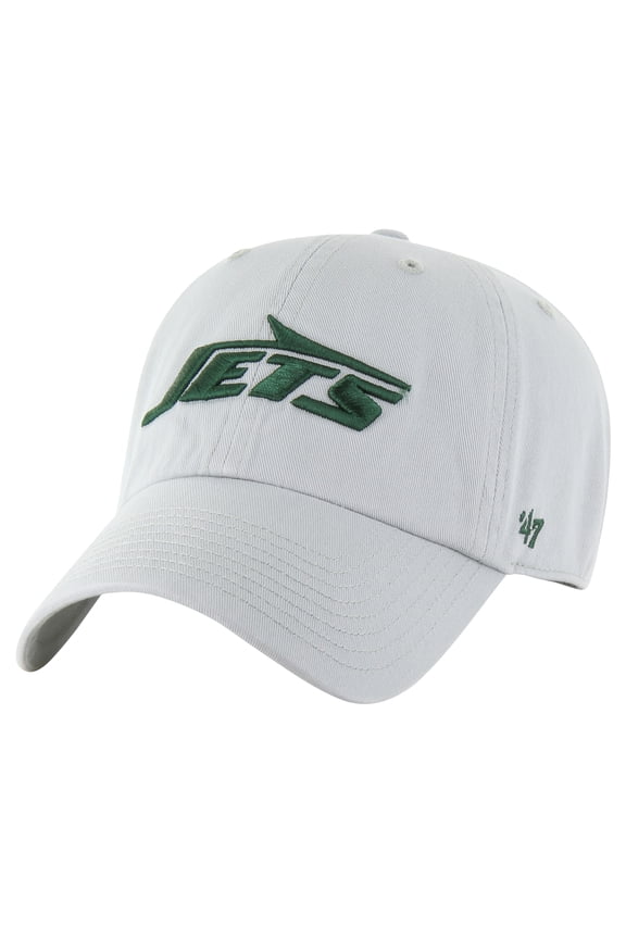 Men's '47 Gray New York Jets Team Clean Up Adjustable Hat