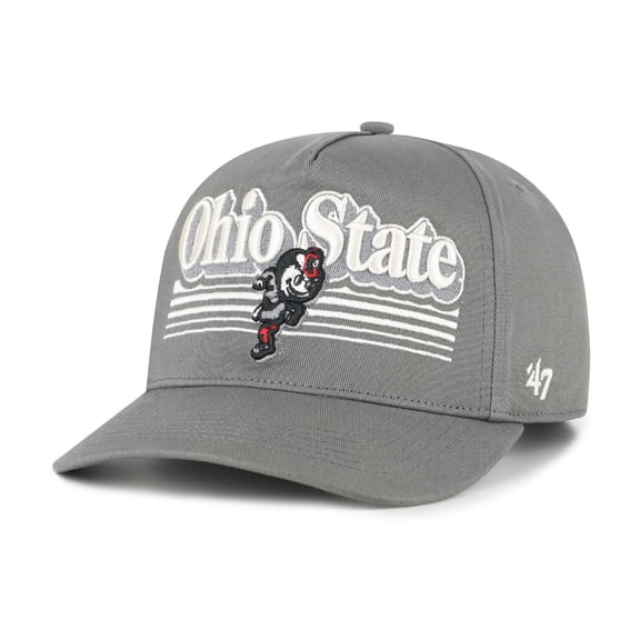 Men's '47 Gray Ohio State Buckeyes Script Fade Hitch Adjustable Hat