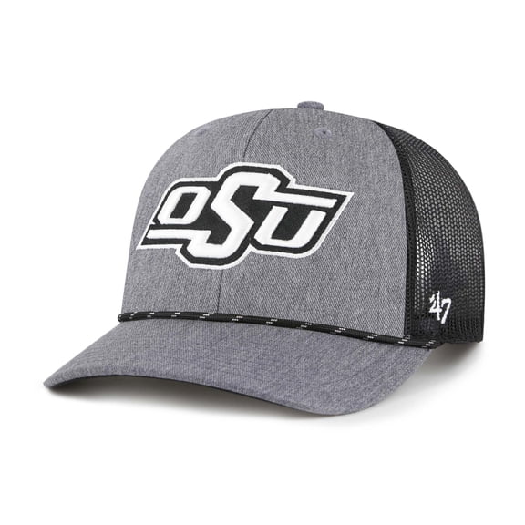 Men's-'47 Gray Oklahoma State Cowboys Carbon Rope Adjustable Hat