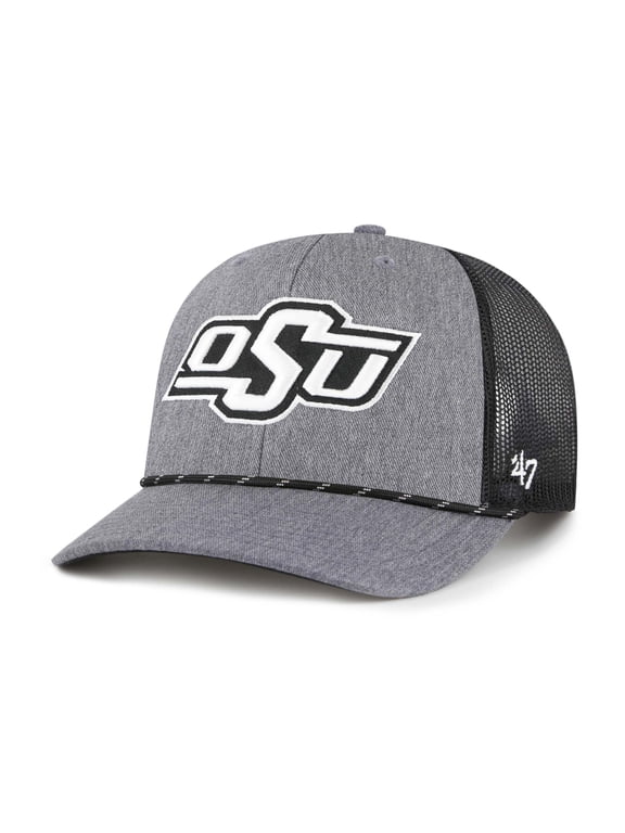 Men's-'47 Gray Oklahoma State Cowboys Carbon Rope Adjustable Hat
